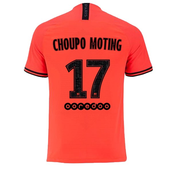 JORDAN Trikot Paris Saint Germain NO.17 Choupo Moting Auswarts 2019-20 Orange Fussballtrikots Günstig